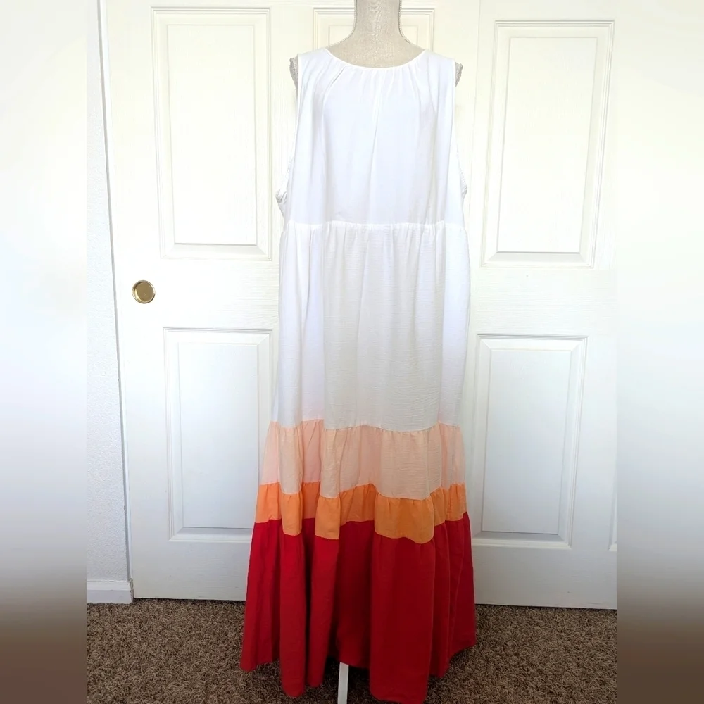 Ava & Viv Colorblock Tiered Maxi Dress - Picture 4 of 9
